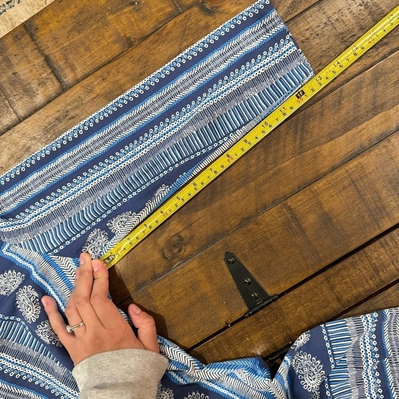 J. McLaughlin Sophia Catalina Knit Column 3/4 Sleeve Blue Knee Length Dress - Picture 10 of 12